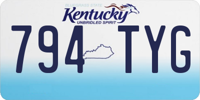 KY license plate 794TYG