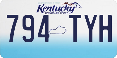 KY license plate 794TYH