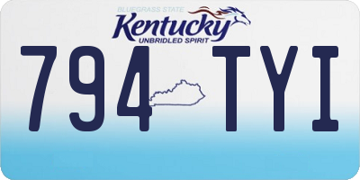 KY license plate 794TYI