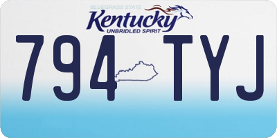 KY license plate 794TYJ