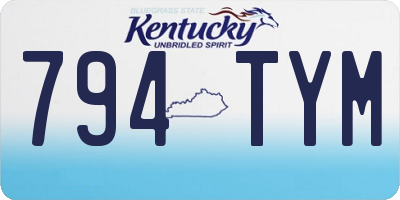 KY license plate 794TYM
