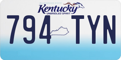 KY license plate 794TYN