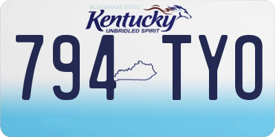 KY license plate 794TYO