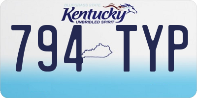 KY license plate 794TYP