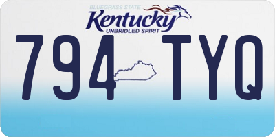 KY license plate 794TYQ