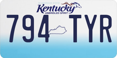 KY license plate 794TYR