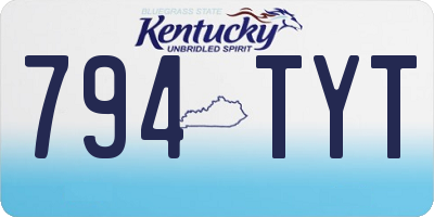 KY license plate 794TYT