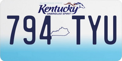 KY license plate 794TYU