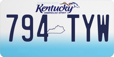 KY license plate 794TYW