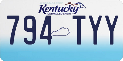 KY license plate 794TYY