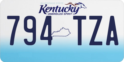 KY license plate 794TZA