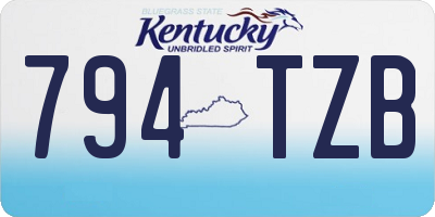 KY license plate 794TZB
