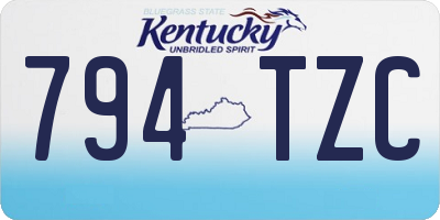 KY license plate 794TZC