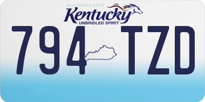KY license plate 794TZD