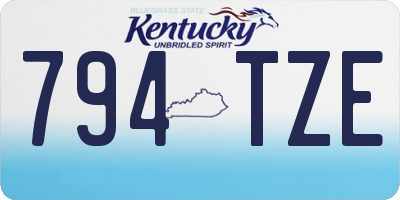 KY license plate 794TZE