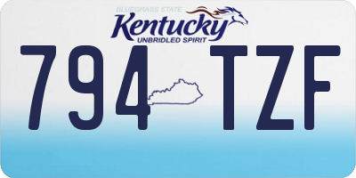 KY license plate 794TZF