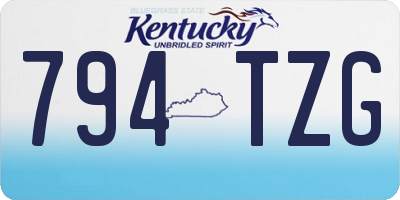 KY license plate 794TZG