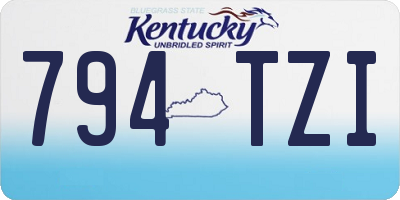 KY license plate 794TZI