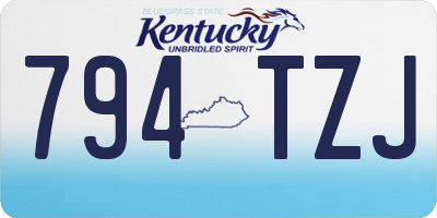 KY license plate 794TZJ