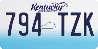 KY license plate 794TZK