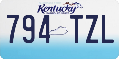 KY license plate 794TZL