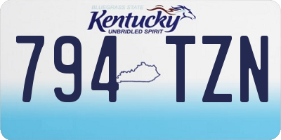 KY license plate 794TZN