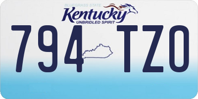 KY license plate 794TZO
