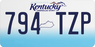 KY license plate 794TZP