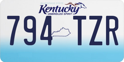 KY license plate 794TZR
