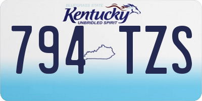 KY license plate 794TZS