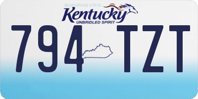 KY license plate 794TZT