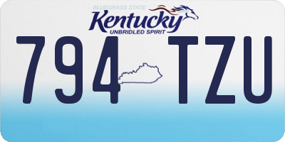 KY license plate 794TZU