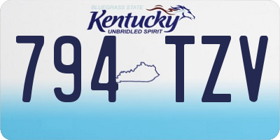 KY license plate 794TZV