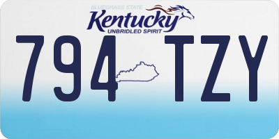 KY license plate 794TZY