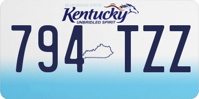 KY license plate 794TZZ