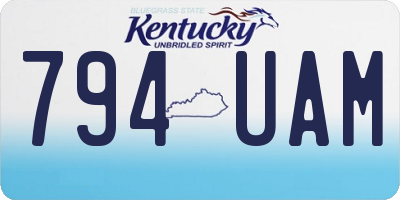 KY license plate 794UAM
