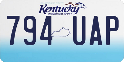 KY license plate 794UAP