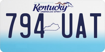 KY license plate 794UAT