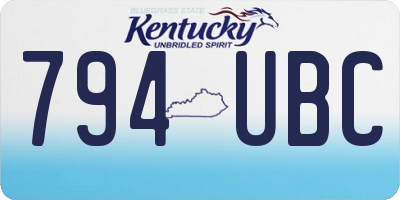 KY license plate 794UBC