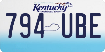 KY license plate 794UBE