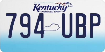 KY license plate 794UBP
