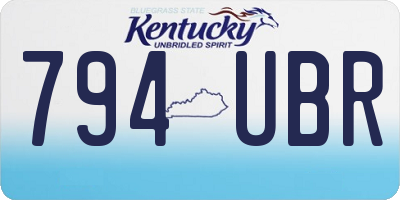 KY license plate 794UBR