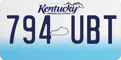 KY license plate 794UBT