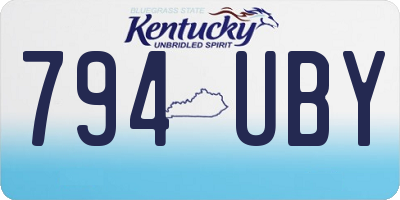 KY license plate 794UBY