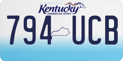 KY license plate 794UCB