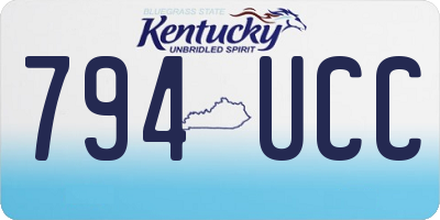 KY license plate 794UCC