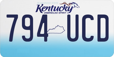 KY license plate 794UCD