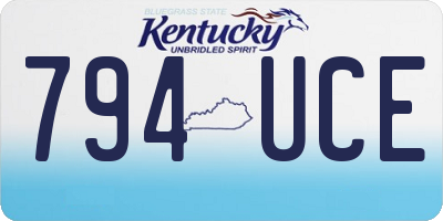 KY license plate 794UCE