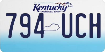 KY license plate 794UCH