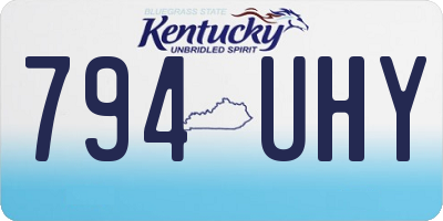 KY license plate 794UHY